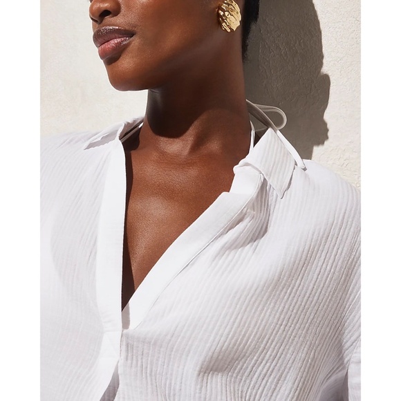 J. Crew Popover tunic shirt in airy gauze  - Picture 3 of 7